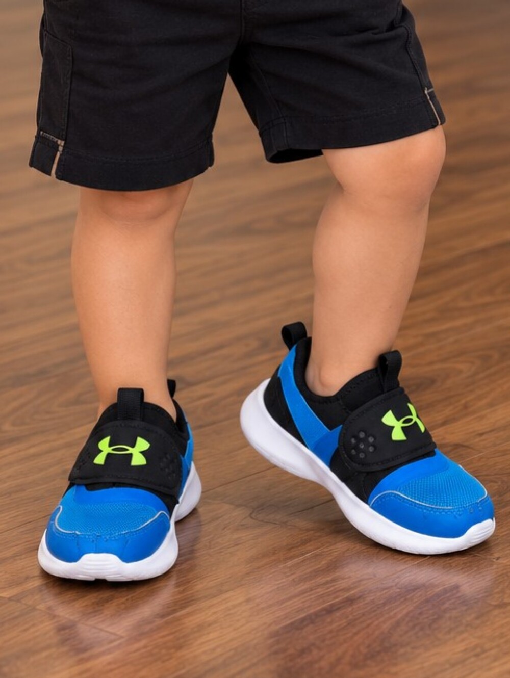 Under Armour Kids Blue and Black Slip-On Sneakers | US 12K , 28 cm